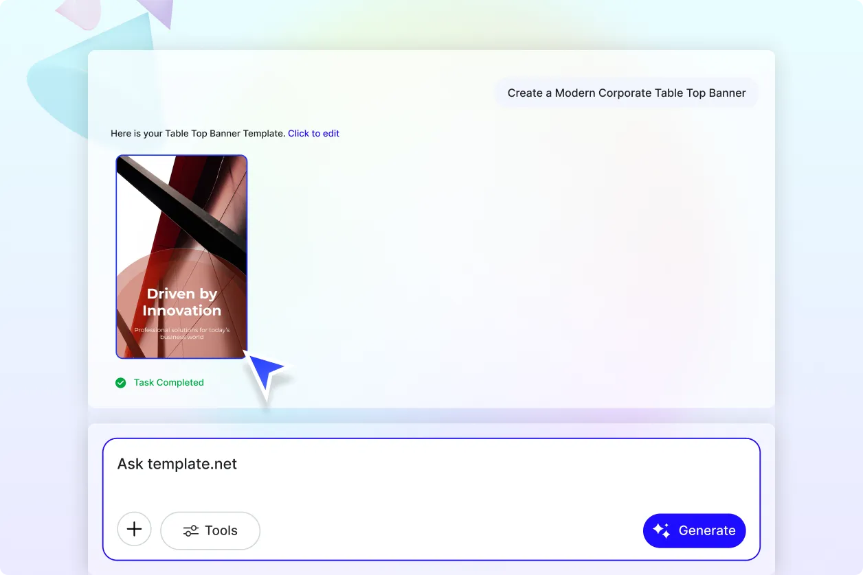 Free AI Table Top Banner Generator, Create Table Top Banner image Designs Online [ No Signup ]